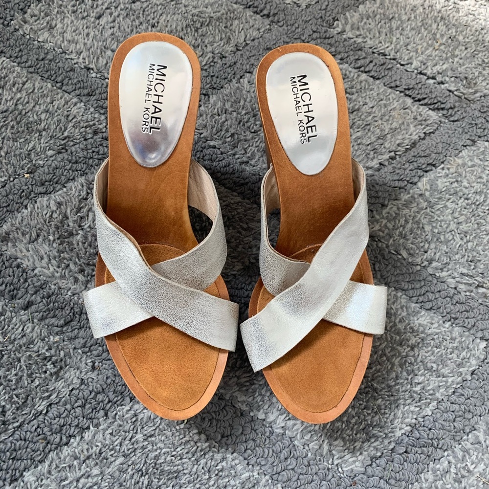 Michael Kors Wooden Wedge Heels